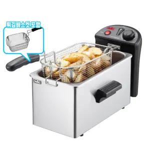 델키 업소용 가정용 전기 기름 튀김기 DK-201 치킨 감자튀김 돈까스 닭튀김 6L