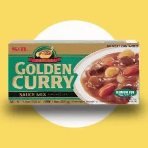 S B 골든카레 약간 매운맛 220g 고형 일본 카레 커리