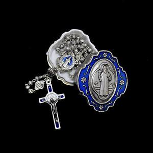 가톨릭 성물 이태리 분도4mm 묵주와 묵주함