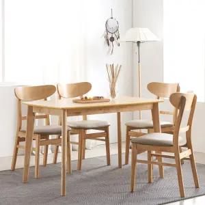 M카모 내추럴 4인용 식탁+의자4 DF906818