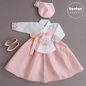 [꼬까한복]밀크당의_살구/아동한복/유아/여아/설빔/돌잔치/추석/어린이/아기