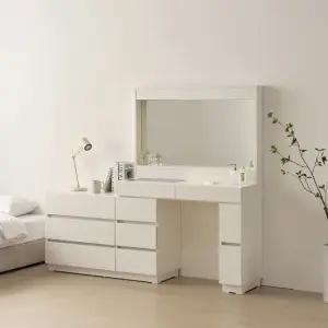 아이즈 와이드 확장형 서랍 화장대+LED 거울 DF915011