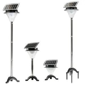 태양광 13구 정원등 태양열 야외 LED 문주 국내제조 (국산배터리) - 블랙/실버