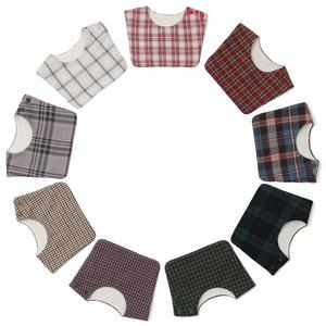 베베띵 사각사각 체크 아기침받이 / 오가닉순면 신생아턱받이