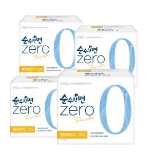 순수한면 제로 생리대 ZERO 팬티라이너 20개입x4팩