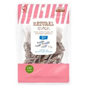 네츄럴스낵 고양이간식 멸치 50g
