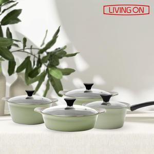 리빙온 바씨코 세라믹 냄비 4종세트(18편수+20양수+24양수+24전골)