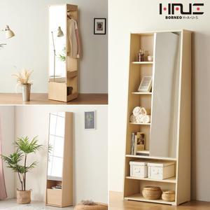 [보루네오하우스] 모던 전신거울 행거장/수납장/화장대