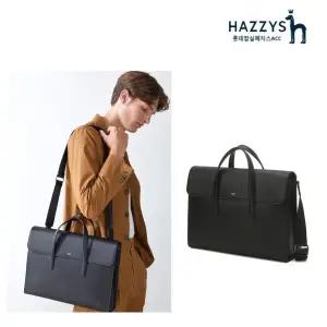 [롯데백화점]헤지스ACC HJBA3E411.BK_블랙 로고배색 가죽 서류가방