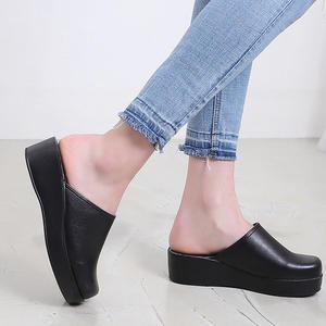 5cm 중굽 막힌 여성슬리퍼 통굽슬리퍼 사무실 미용실 - 중숙