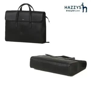 [롯데백화점]헤지스ACC HJBA3E411.BK_블랙 로고배색 가죽 서류가방