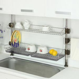 기둥식싱크선반 600 2단 식기건조대 물받이 간편설치 그릇정리 주방용품