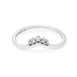 198282CZ 티아라 위시본 실버 반지