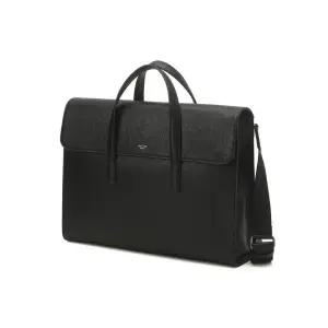 [롯데백화점]헤지스ACC HJBA2E411BK_블랙 로고배색 가죽 서류가방