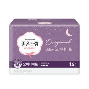 좋은느낌 에어핏쿠션 오버나이트 33cm 14개입