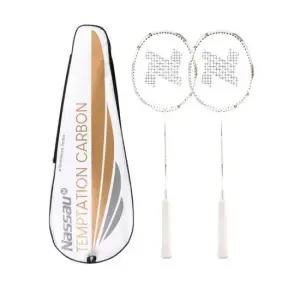 아트박스 낫소 정품 낫소 템테이션 카본 배드민턴라켓 세트 2개입)