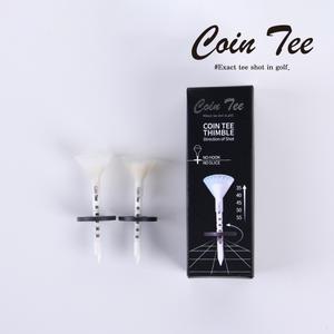 코인티 슬라이스방지 높이고정 골프 티꽃이 골무티 비거리증가 무저항 고무티