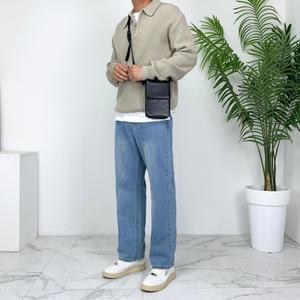 남여공용 세미 와이드핏 데님 청바지 밴딩팬츠 연청, 중청, 흑청 3color