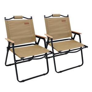 크로퍼스 이지폴딩 로우체어 카키베이지 확장형 2개 묶음