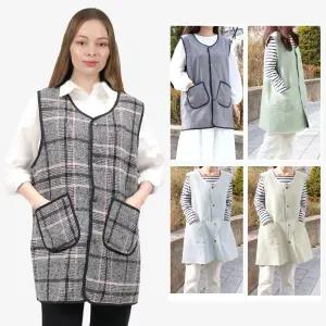 원피스 앞치마 조끼 예쁜 시장 겨울 창고 간절기 VAE212
