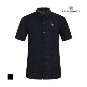 [팜스프링스] 남성 까무프린트 오픈 반팔티셔츠_STSM222189