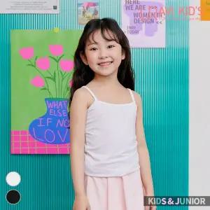 [유라비]  여아 여름 민소매 유아동 비루스 냉감 끈나시 티셔츠_2023BT915