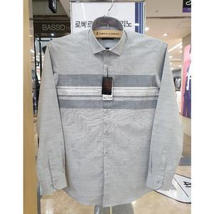 [Roberta di Camerino][로베르따디까메리노] 면ㆍ폴리혼방  가로 블럭  슬림핏셔츠  RM5-251-3 (P002742...