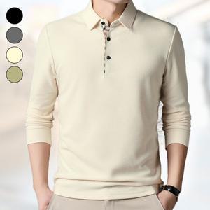 남성 긴팔 카라티셔츠 출근룩 골프 솔리드 피케티셔츠 골지느낌 4색상 무지상의