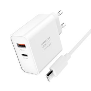 스마텍 가정용 45W PD PPS QC 2포트 초고속 충전기 STQC-PD6000 타입C형or어댑터만