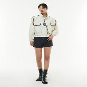 [LAP] AP3WZ940 홑겹 파이핑 라인 배색 크롭 점퍼