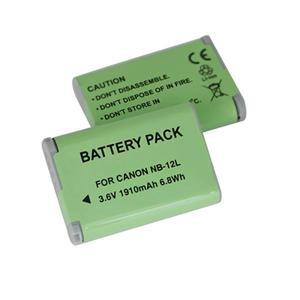 NB-12L 캐논 호환 파워샷 G1 X 마크 II, N100, VIXIA 미니 카메라 배터리, 1910mAh