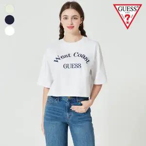 [롯데백화점]게스 여성 아치형로고레터링 루즈핏 반팔티 OO2K1478