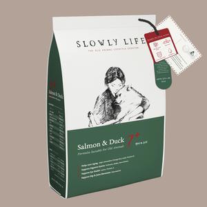 슬로울리라이프 연어오리 노견 사료 노령견 시니어 강아지 항산화 보충식단 사료 1.6kg