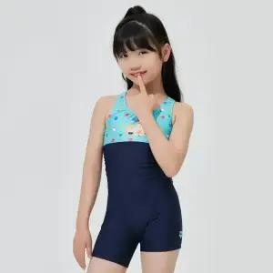 [아레나수영복] 해피데이 아동 3부 반신 레이서백 A4SG1GL02NVY