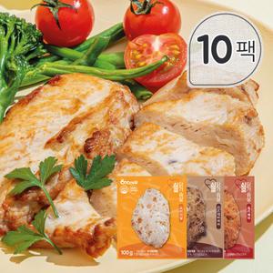 [꼬꼬빌] 심쿵 닭가슴살 3종 100g 10팩