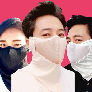 먼지 UV99.9% 여름 넥 워머 버프 자외선차단  하프 바라클라바 골프 자전거 마스크 얼굴 햇빛 가리개