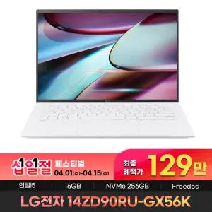 129만 구매 LG 그램 AllDay 14ZD90RU-GX56K 인텔i5/16GB/256GB/학생용 사무용 초경량 노트북 추천