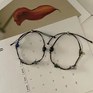 [하프클럽/]여자 캣츠아이 원석 슬림 실 2type 팔찌