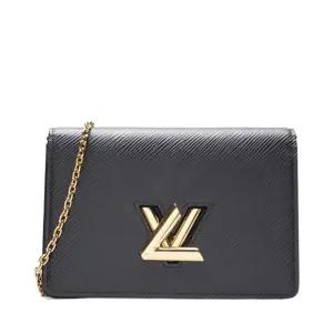 [중고명품] 블랙 에삐 트위스트 WOC 금장 체인 크로스백