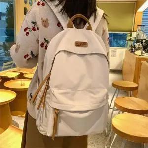 [셀러허브][라일리] Rly 캐주얼 나일론 백팩 남여공용 학생 무지 깔끔한 가방 (S9604153)