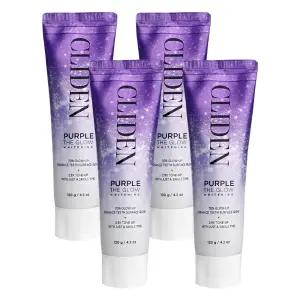 클라이덴 퍼플 더 글로우 미백치약 120g 4개 화이트닝 치약