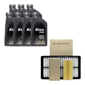 쏘렌토R 디젤 엔진오일 킥스 파오 0W30 7리터 순정 오일필터 에어필터