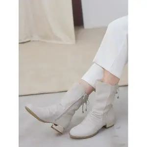 [하프클럽/니나스파리]메탈 백 레이스업 미들 마 부츠