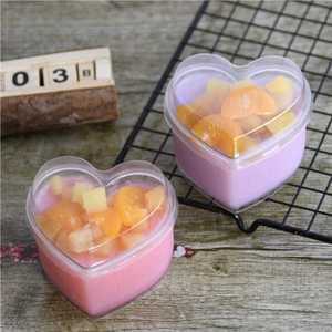 푸딩 하트 일회용 용기 50개 세트 아이스크림 티라미수 젤리 무스 디저트 포장컵 카페