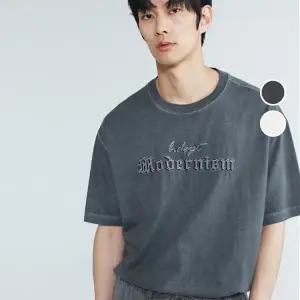 [롯데백화점]버커루 남성 20수 자수레터링 루즈핏 반팔 티셔츠 B232TS080P