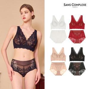 [NS홈쇼핑]상콤플렉스 풀커버 레이스 브라 4세트 패키지[35077239]