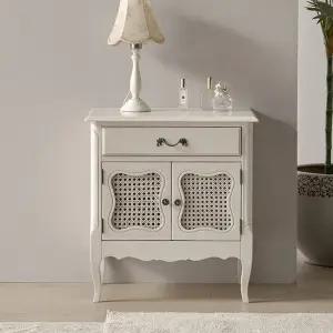 [퍼니트랜드] 엔틱가구 루끄 더블 라탄 침대협탁 수납장