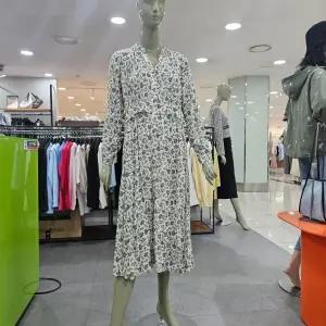 시슬리/애플아울렛/패럿 플라워 프린트 롱 원피스 SAOP34431