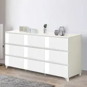 [홈퍼니]라임 LPM 유광 1500 3단 와이드 서랍장(착불)