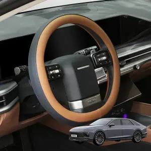 루젠 그랜저 GN7 핸들커버 투톤 가죽 스티어링